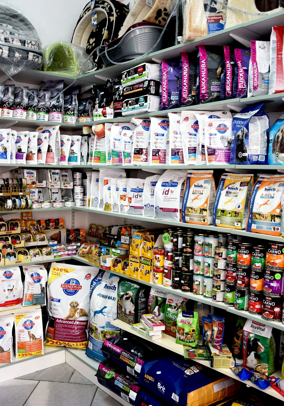 Продукти във физическата ветеринарна аптека